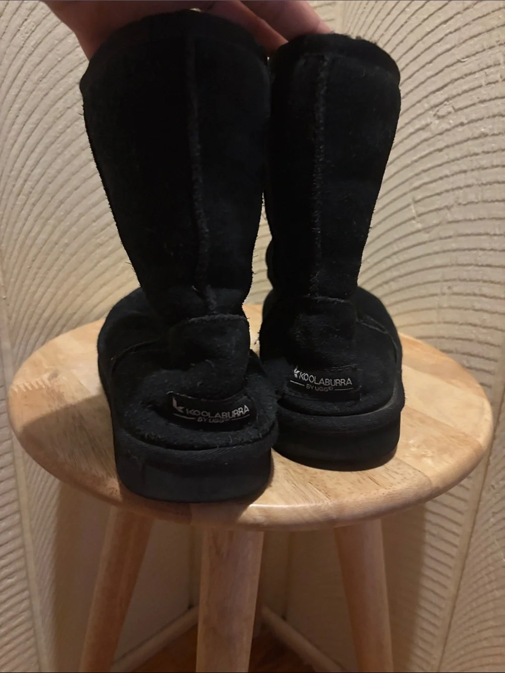 Koolaburra Black Fleece-Lined Pull-On Boots